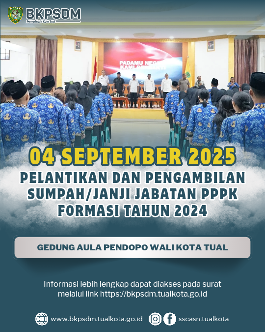 Undangan Pelantikan PPPK Tahap I Formasi Tahun 2024 Pemerintah Kota Tual